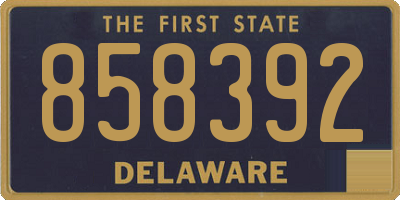 DE license plate 858392