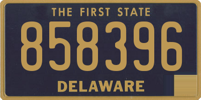 DE license plate 858396