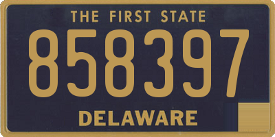DE license plate 858397