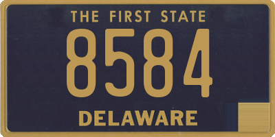 DE license plate 8584