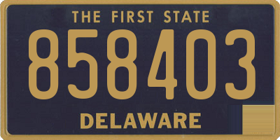 DE license plate 858403