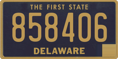 DE license plate 858406