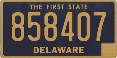 DE license plate 858407