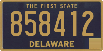 DE license plate 858412