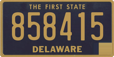 DE license plate 858415