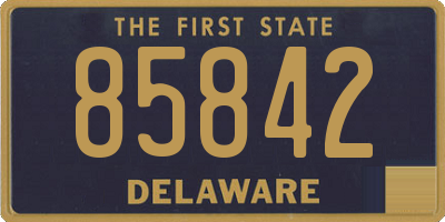 DE license plate 85842