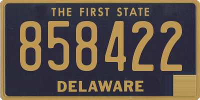 DE license plate 858422
