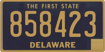 DE license plate 858423