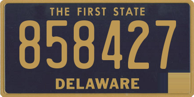 DE license plate 858427