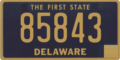 DE license plate 85843