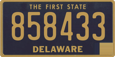 DE license plate 858433