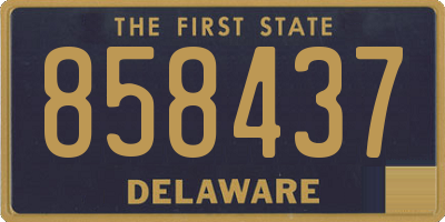 DE license plate 858437