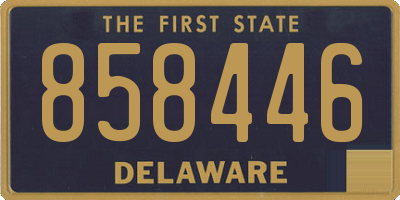DE license plate 858446