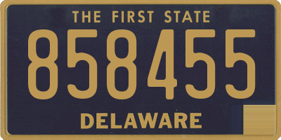 DE license plate 858455