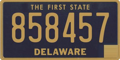 DE license plate 858457