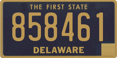 DE license plate 858461
