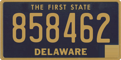 DE license plate 858462