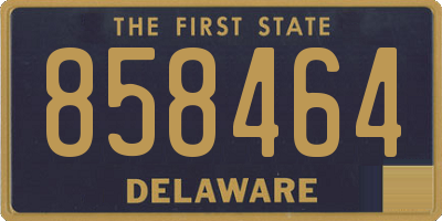 DE license plate 858464