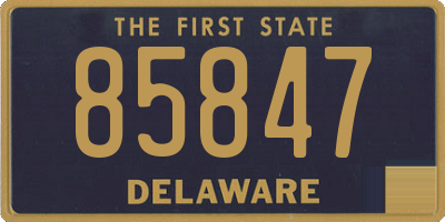 DE license plate 85847