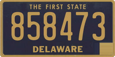 DE license plate 858473