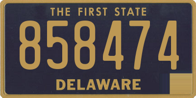 DE license plate 858474