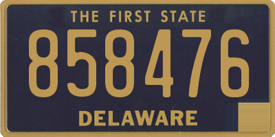 DE license plate 858476