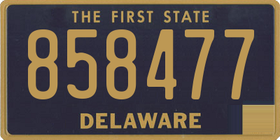 DE license plate 858477