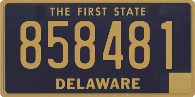 DE license plate 858481