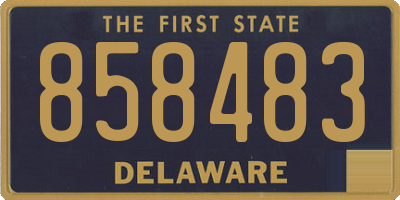 DE license plate 858483