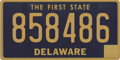 DE license plate 858486