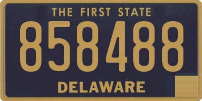 DE license plate 858488