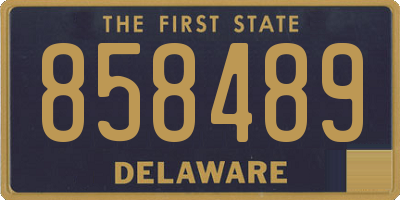 DE license plate 858489