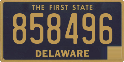 DE license plate 858496