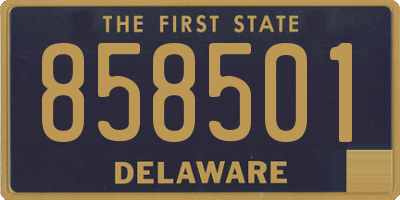 DE license plate 858501