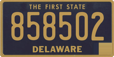 DE license plate 858502