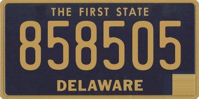 DE license plate 858505