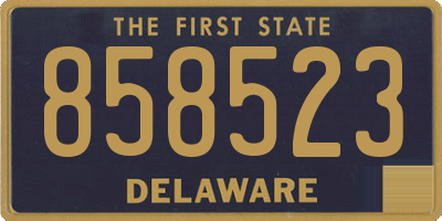 DE license plate 858523