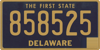 DE license plate 858525