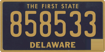 DE license plate 858533
