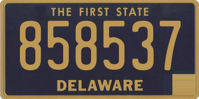 DE license plate 858537