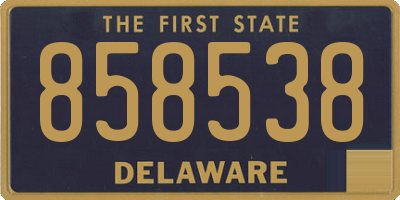 DE license plate 858538