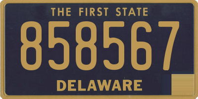 DE license plate 858567