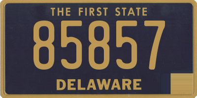 DE license plate 85857