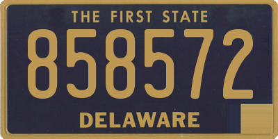 DE license plate 858572