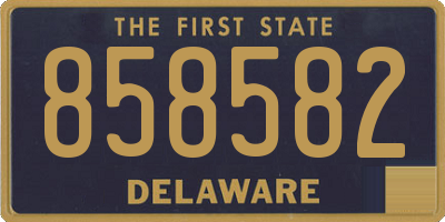 DE license plate 858582