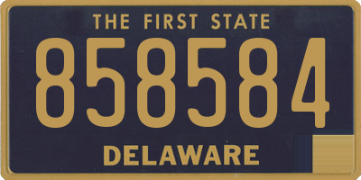 DE license plate 858584