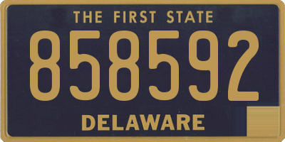 DE license plate 858592