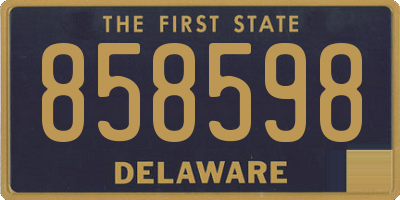 DE license plate 858598