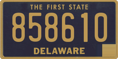 DE license plate 858610