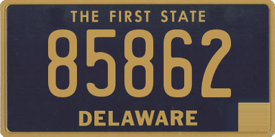 DE license plate 85862